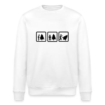 Tannenbaum - Stanley/Stella Unisex Bio-Sweatshirt ROLLER - Weiß - Vorne - Nik (191cm)