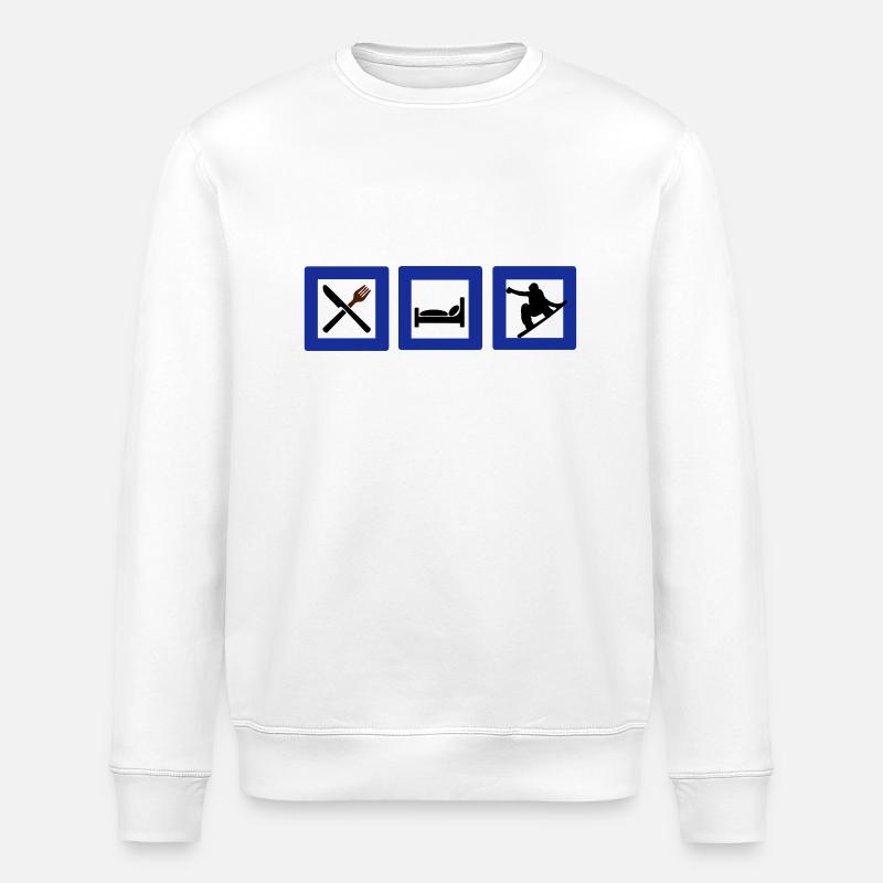 snowboard - Stanley/Stella Unisex Bio-Sweatshirt ROLLER - Weiß