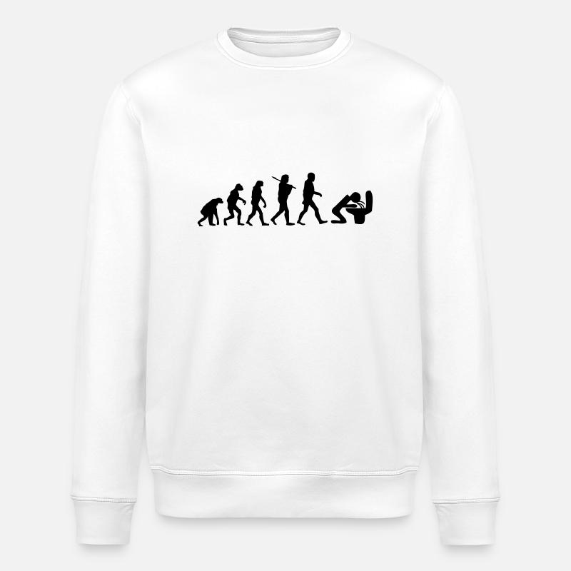 vomit - Stanley/Stella ROLLER Unisex Organic Sweatshirt - white