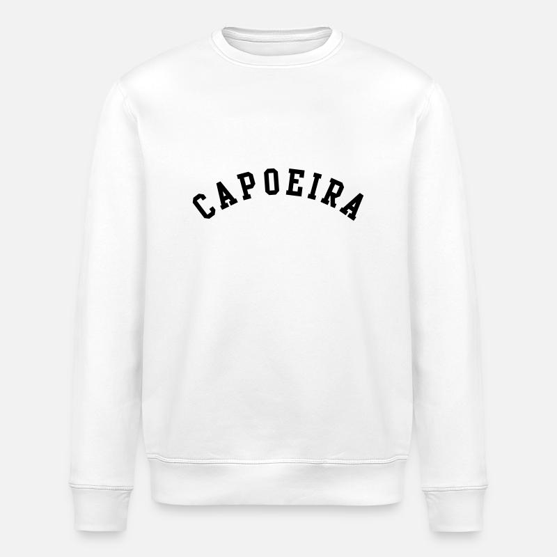 Capoeira Curved Logo - Sweat bio ROLLER Stanley/Stella Unisexe - blanc
