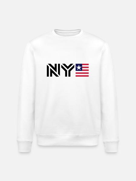 New York__V004 - Stanley/Stella Unisex Bio-Sweatshirt ROLLER - Weiß