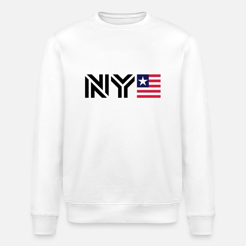 New York__V004 - Sweat bio ROLLER Stanley/Stella Unisexe - blanc