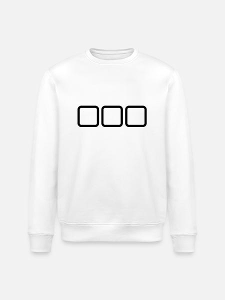 3 squares / drei Quadrate (1c) - Stanley/Stella ROLLER Unisex Organic Sweatshirt - white