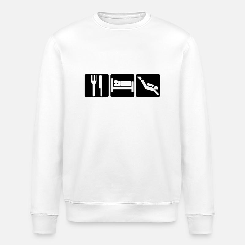 EAT SLEEP DIVE 2 - Stanley/Stella Unisex Bio-Sweatshirt ROLLER - Weiß