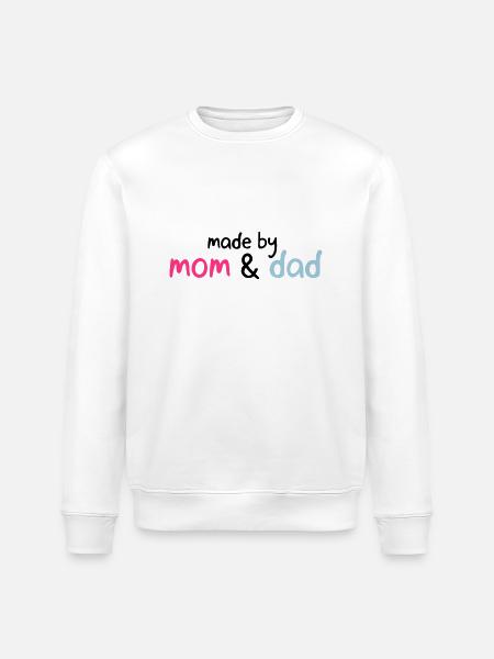 made by mom & dad - Stanley/Stella ROLLER Unisex Organic Sweatshirt - white