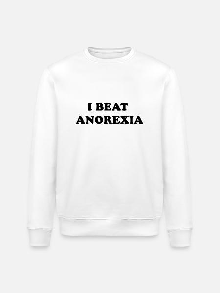 i beat anorexia - Stanley/Stella ROLLER Unisex Organic Sweatshirt - white