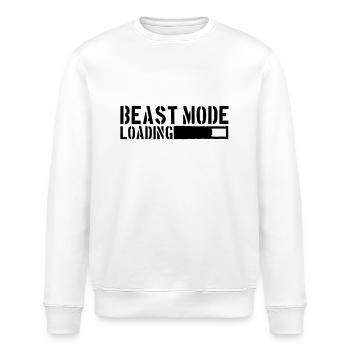 Mode chargement pouvoir de la bête - Sweat bio ROLLER Stanley/Stella Unisexe - blanc - Devant - Nik (191cm)