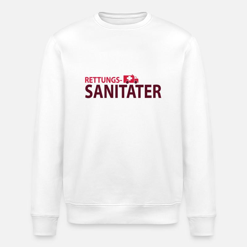 rettungssani2 - Stanley/Stella Unisex Bio-Sweatshirt ROLLER - Weiß