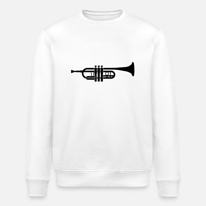 trompette - Sweat bio ROLLER Stanley/Stella Unisexe - blanc