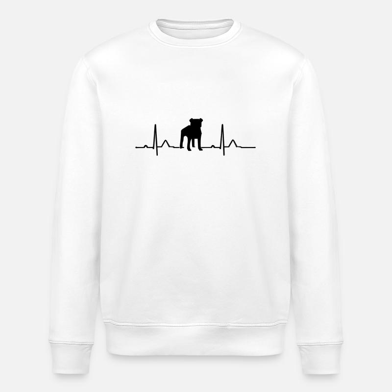 Hundeherz - Stanley/Stella Unisex Bio-Sweatshirt ROLLER - Weiß
