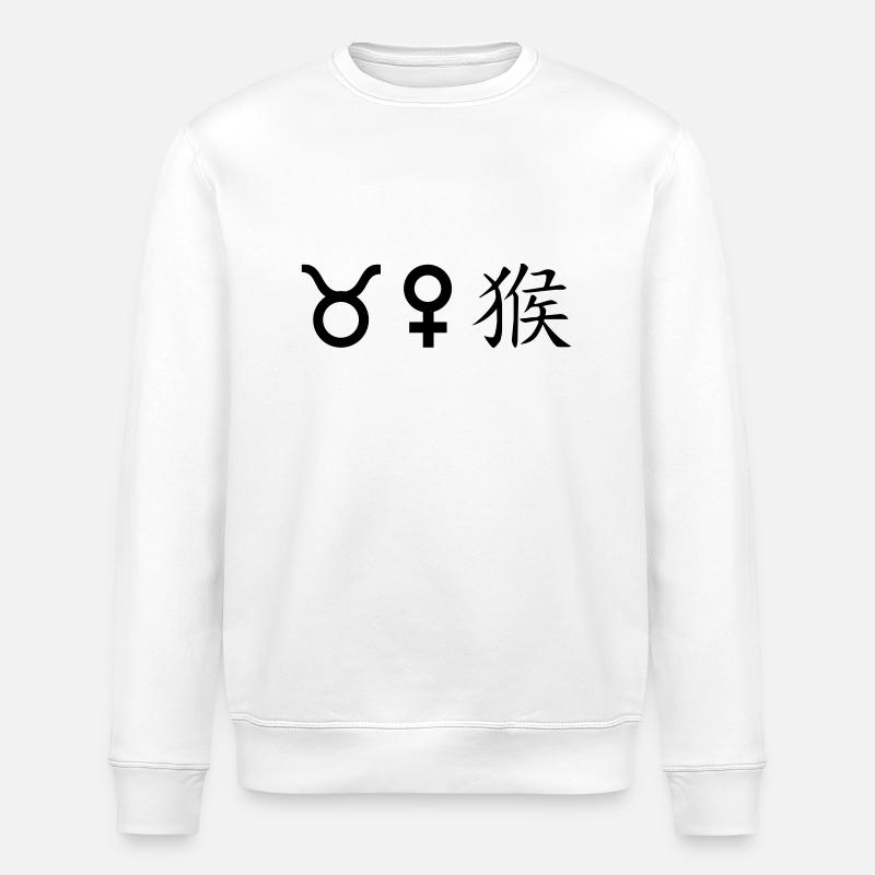 stier venus affe - Stanley/Stella Unisex Bio-Sweatshirt ROLLER - Weiß