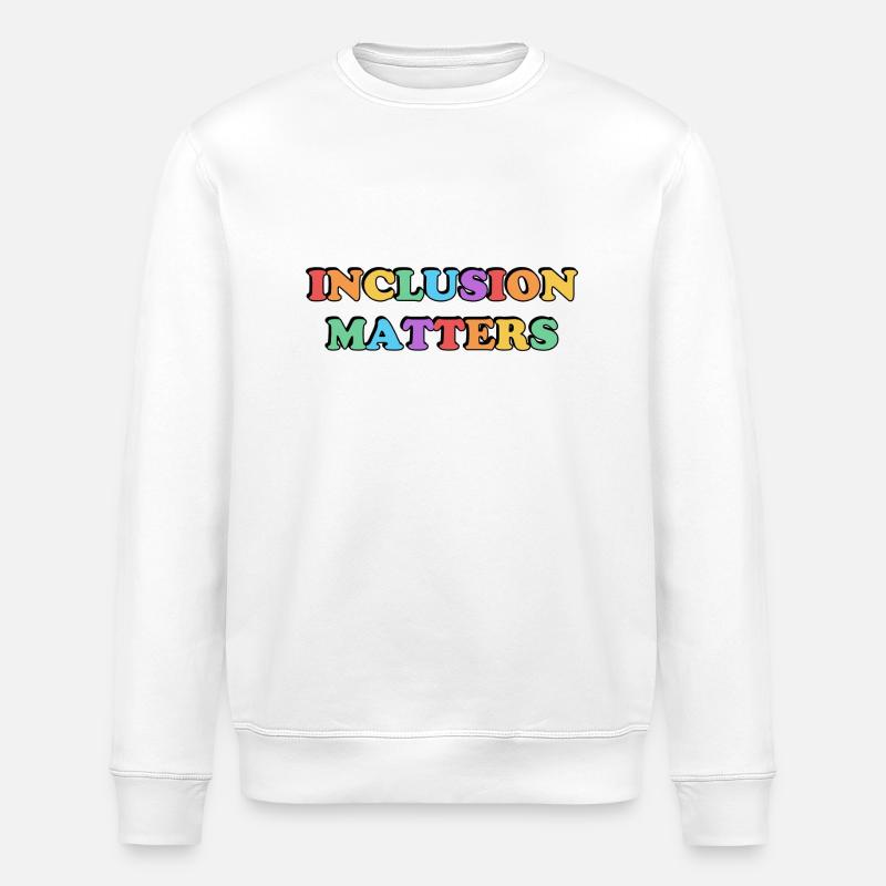 L’inclusion compte Arc-en-ciel - Sweat bio ROLLER Stanley/Stella Unisexe - blanc