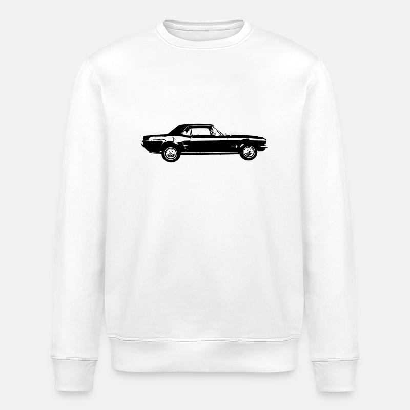 Classic Car US Car Design - Stanley/Stella ROLLER Unisex Organic Sweatshirt - white