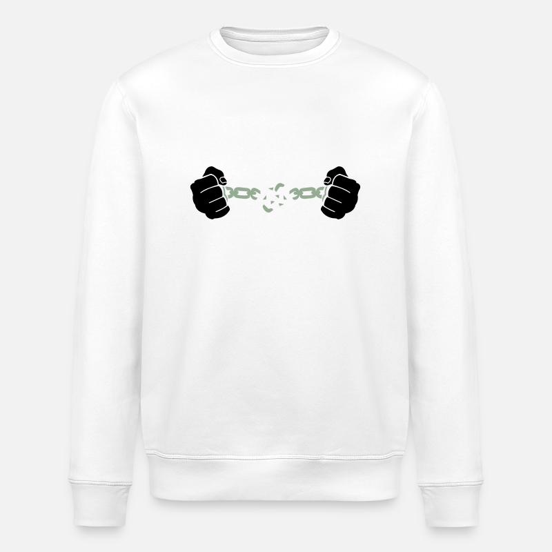 Hand Chain - Stanley/Stella ROLLER Unisex Organic Sweatshirt - white