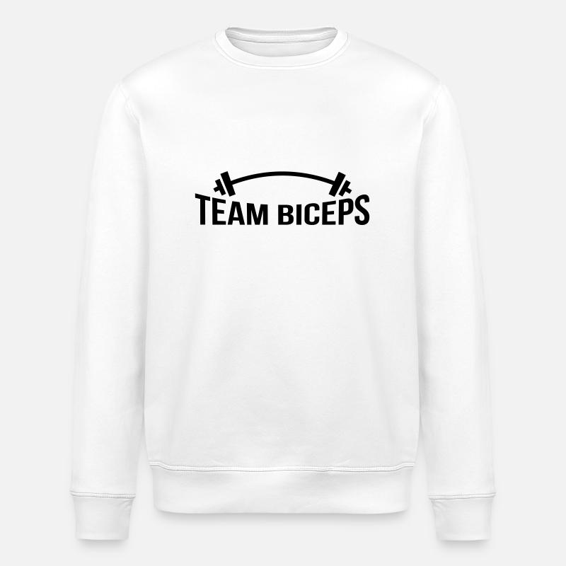 TEAM BICEPS - Stanley/Stella ROLLER Unisex Organic Sweatshirt - white