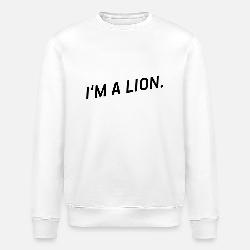i'm a lion! - Stanley/Stella ROLLER Unisex Organic Sweatshirt - white