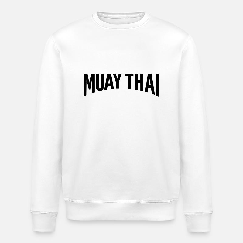 muay thai - Stanley/Stella ROLLER Unisex Organic Sweatshirt - white