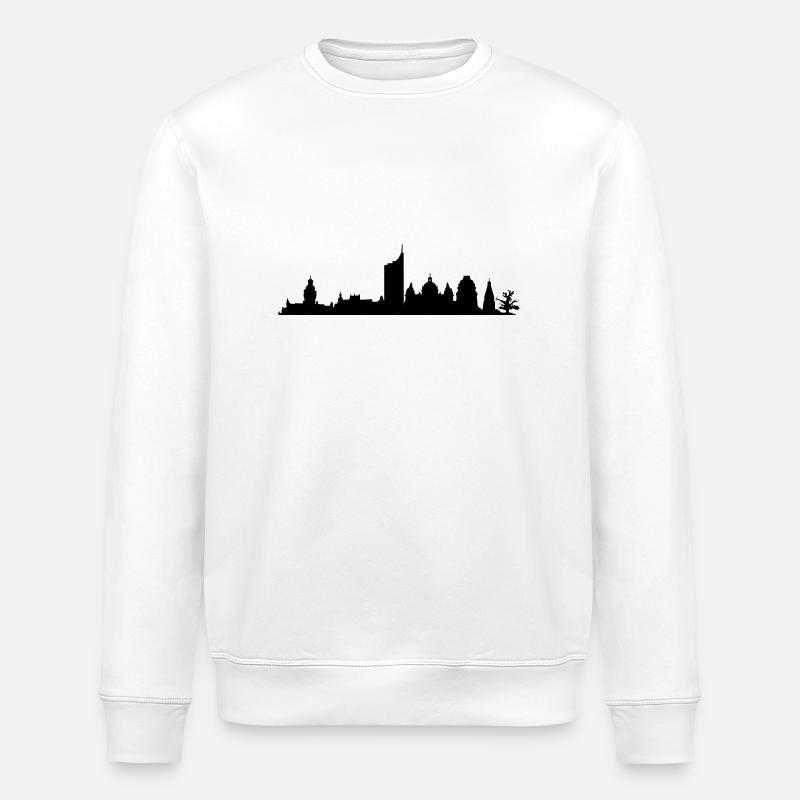Leipzig Skyline - Stanley/Stella ROLLER Unisex Organic Sweatshirt - white