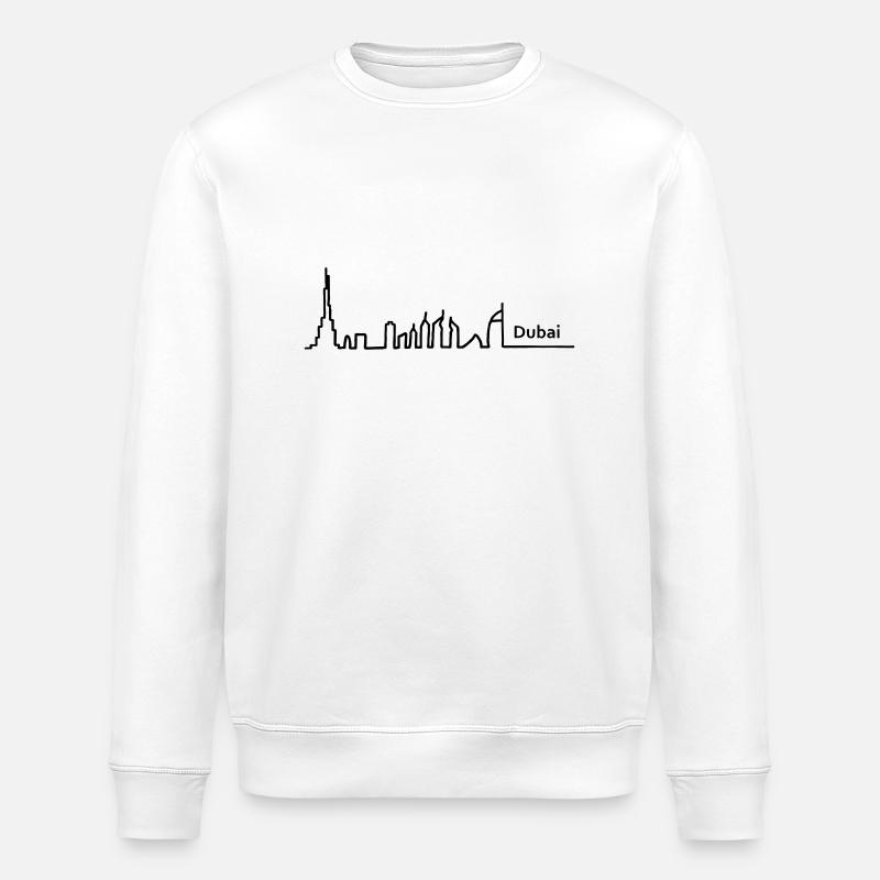 Dubai skyline - Stanley/Stella ROLLER Unisex Organic Sweatshirt - white