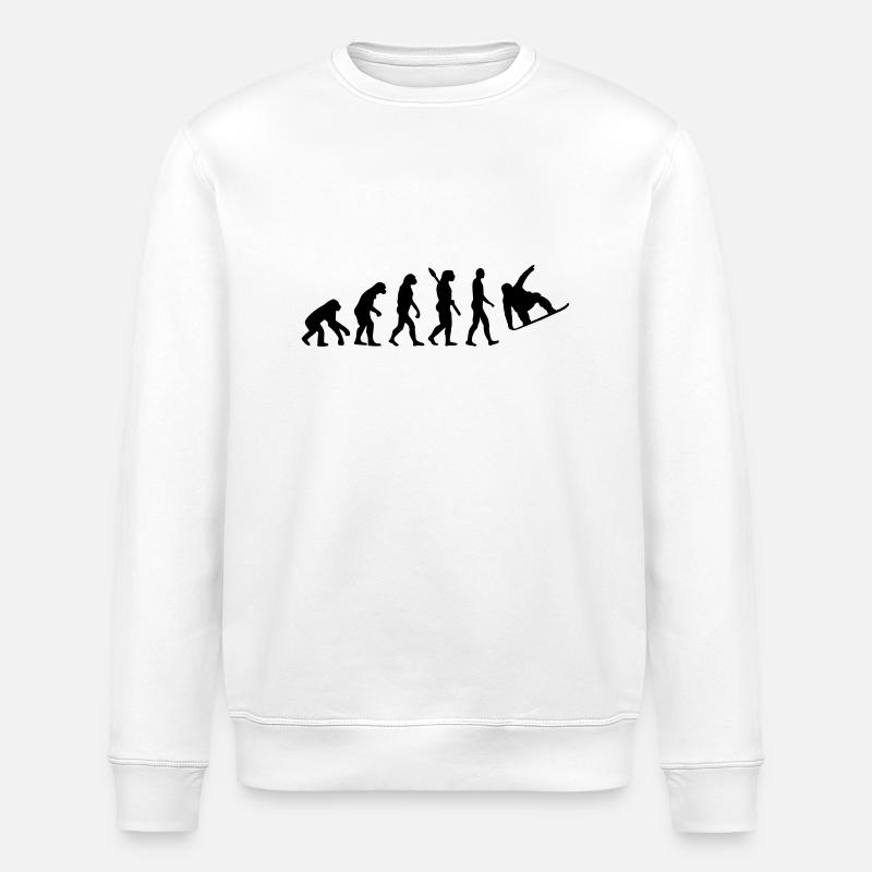 Evolution Snowboard - Stanley/Stella Unisex Bio-Sweatshirt ROLLER - Weiß