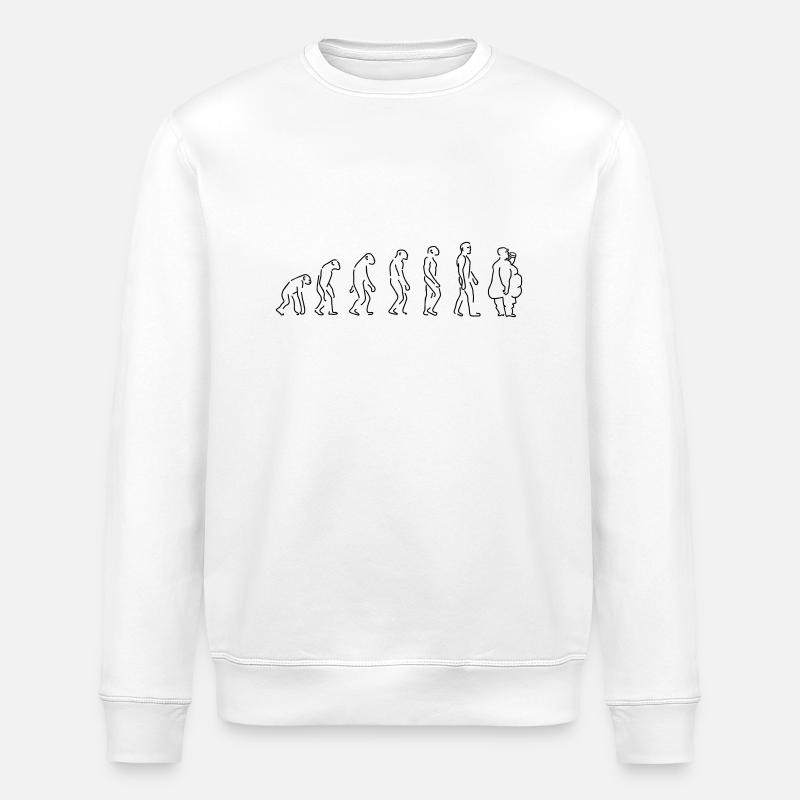 Evolution - Fat Man - Sweat bio ROLLER Stanley/Stella Unisexe - blanc