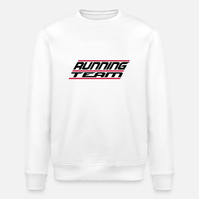 Cool Running Team Logo - Stanley/Stella ROLLER Unisex Organic Sweatshirt - white