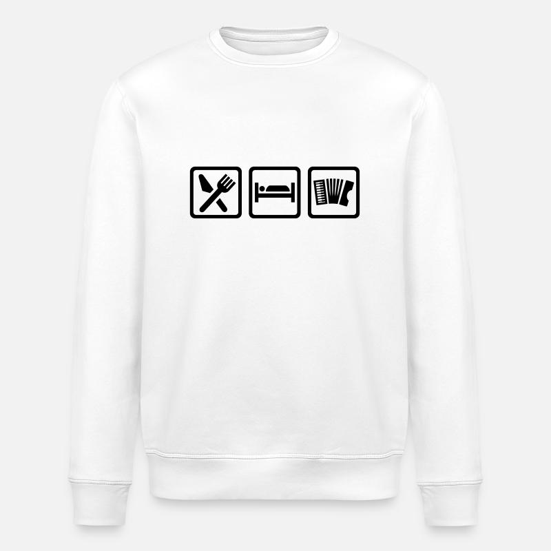 Akkordeon - Stanley/Stella Unisex Bio-Sweatshirt ROLLER - Weiß