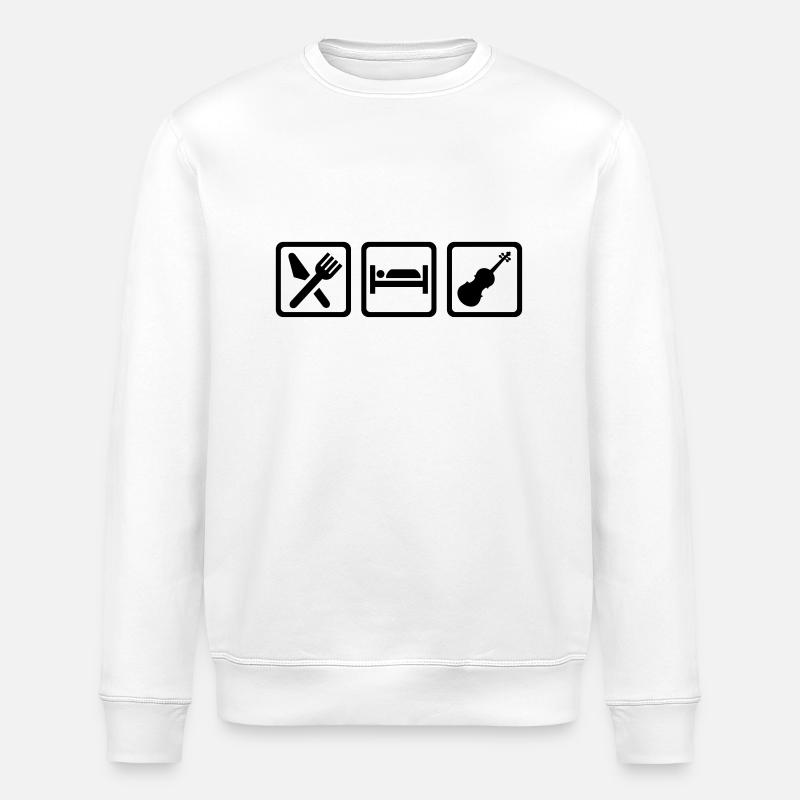 Eat Sleep Violon - Sweat bio ROLLER Stanley/Stella Unisexe - blanc
