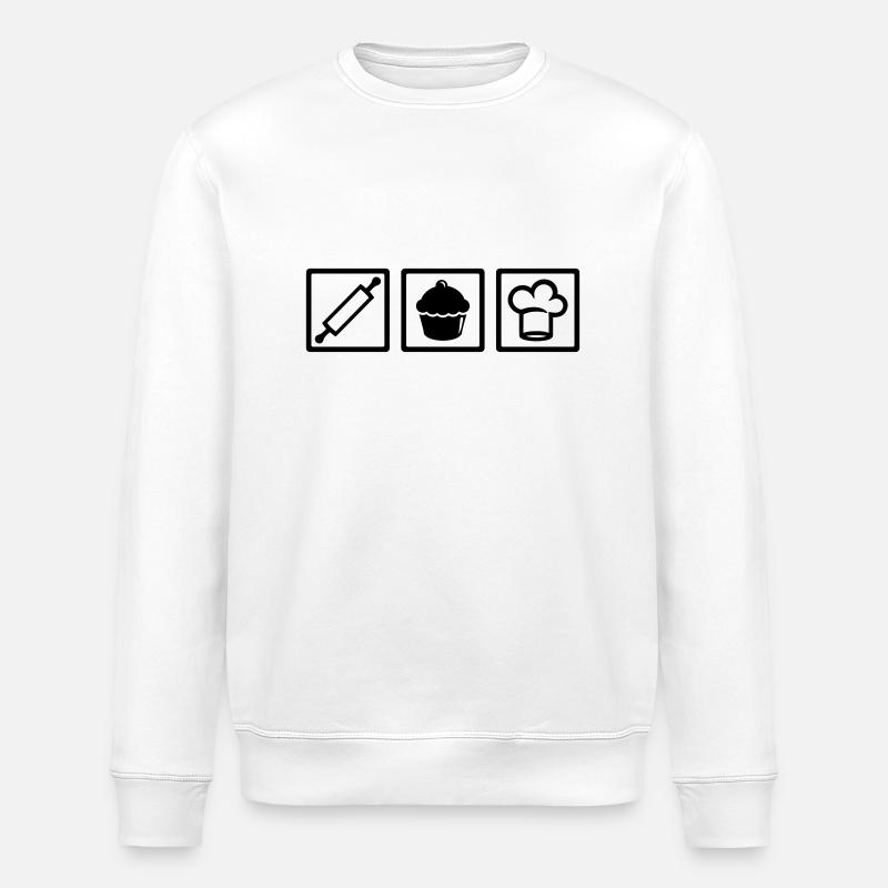 Pastry chef - Stanley/Stella ROLLER Unisex Organic Sweatshirt - white