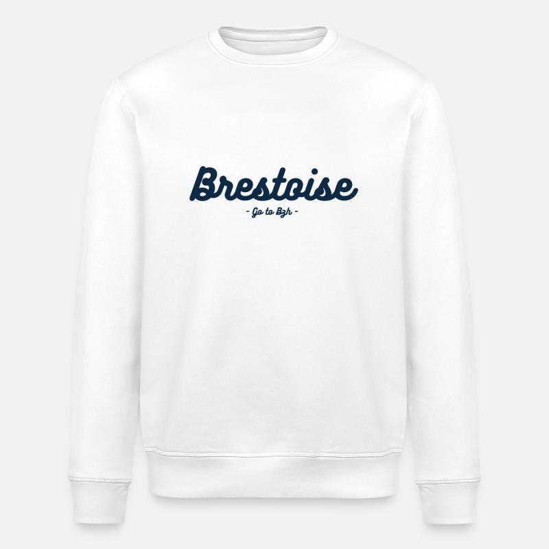 brestoise - Sweat bio ROLLER Stanley/Stella Unisexe - blanc