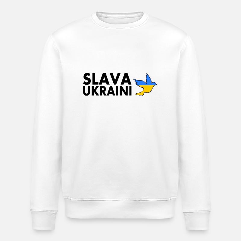 Slava ukraini - Stanley/Stella Unisex Bio-Sweatshirt ROLLER - Weiß