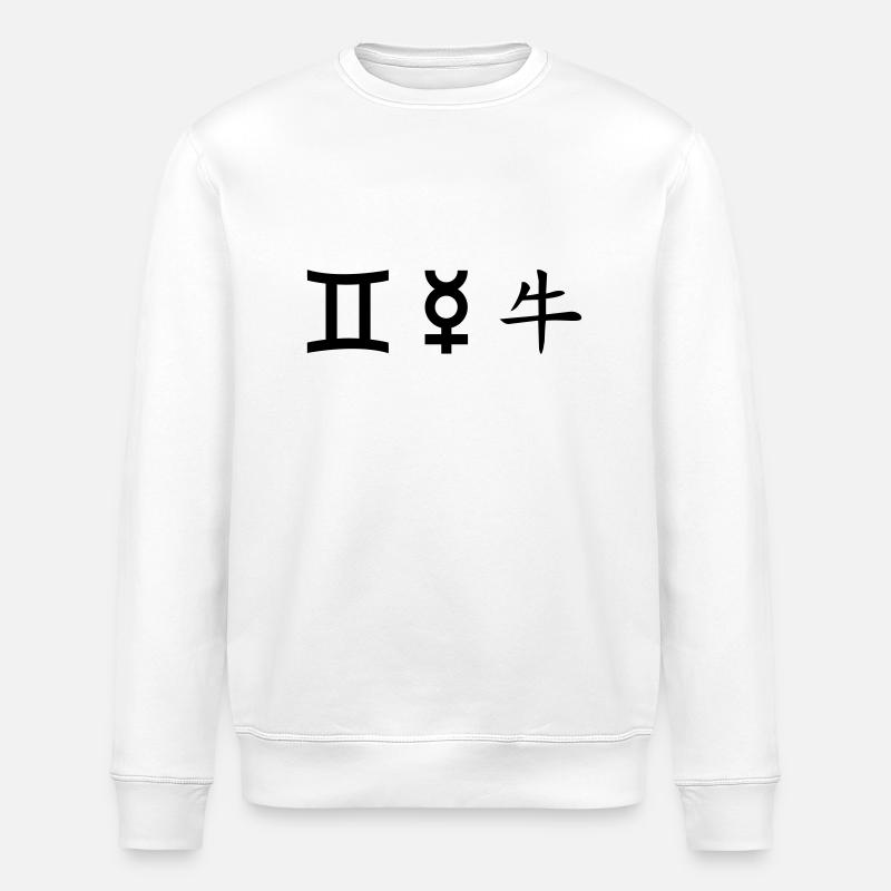 Gémeaux Gémeaux Mercure Buffle - Sweat bio ROLLER Stanley/Stella Unisexe - blanc