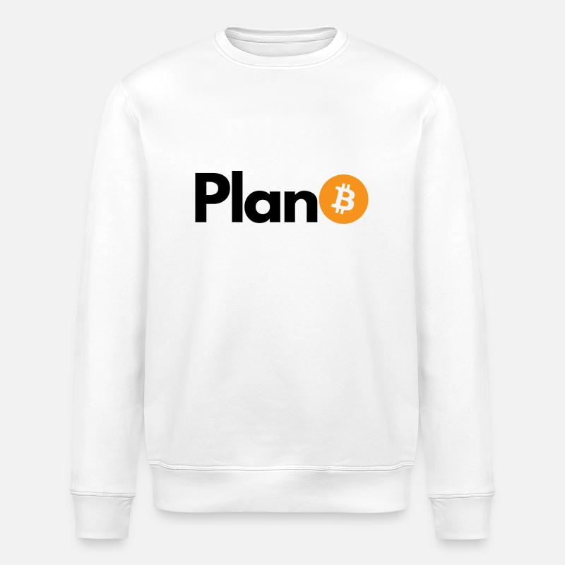 Krypto Plan BITCOIN 1 BTC - Stanley/Stella Unisex Bio-Sweatshirt ROLLER - Weiß