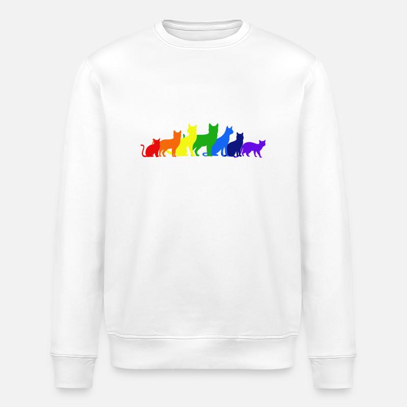 Arc-en-ciel de chats - Sweat bio ROLLER Stanley/Stella Unisexe - blanc