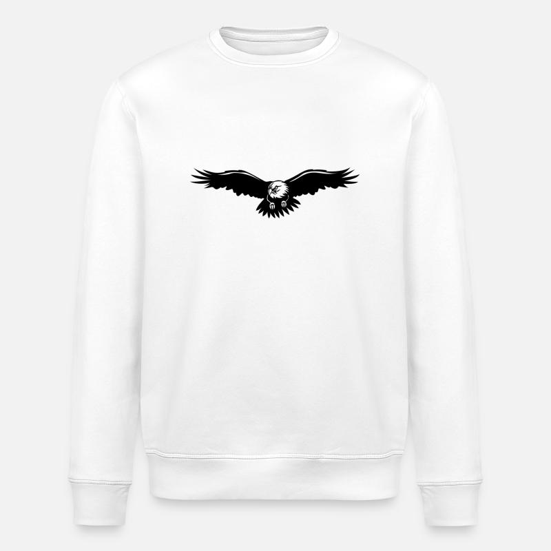 Eagle - Stanley/Stella ROLLER Unisex Organic Sweatshirt - white