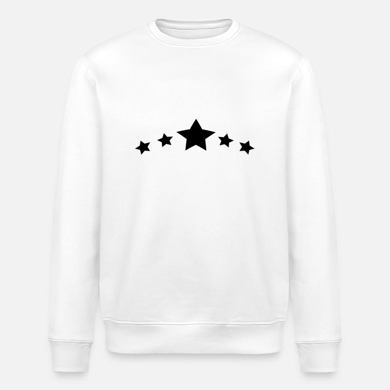 armee sterne - Stanley/Stella Unisex Bio-Sweatshirt ROLLER - Weiß