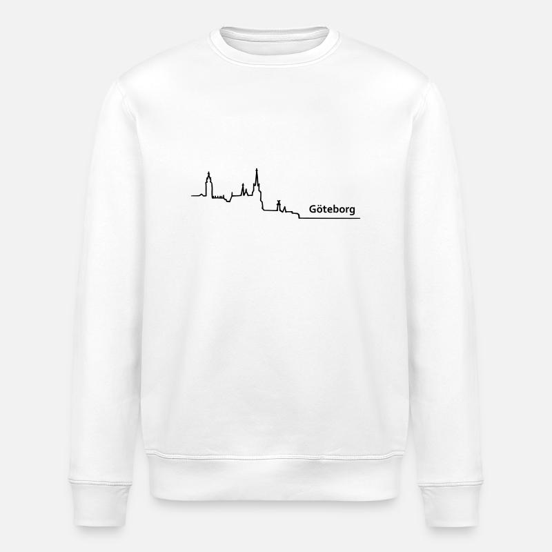 Goteborg skyline - Stanley/Stella ROLLER Unisex Organic Sweatshirt - white