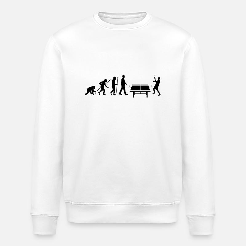 evolution_table_tennis_072012_b_1c - Stanley/Stella ROLLER Unisex Organic Sweatshirt - white