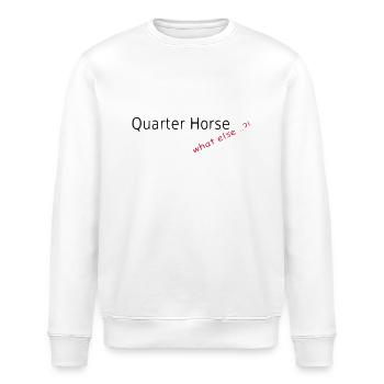 Quarter Horse, quoi d'autre - Sweat bio ROLLER Stanley/Stella Unisexe - blanc - Devant - Nik (191cm)