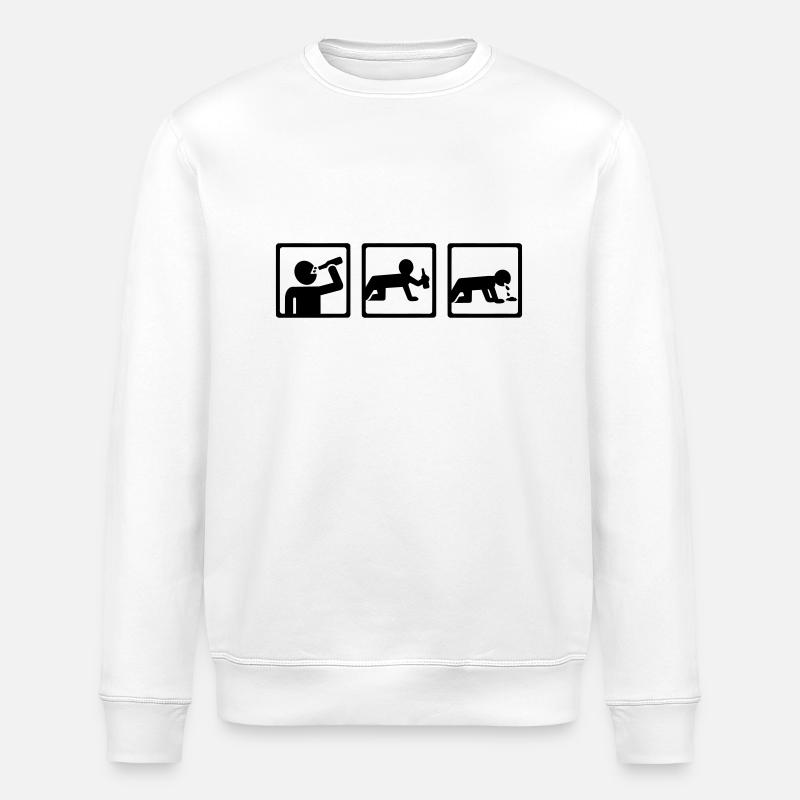 Alcohol - Stanley/Stella ROLLER Unisex Organic Sweatshirt - white
