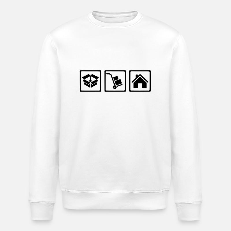 Déménagement - Sweat bio ROLLER Stanley/Stella Unisexe - blanc