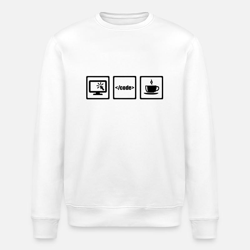 Programmer - Stanley/Stella ROLLER Unisex Organic Sweatshirt - white