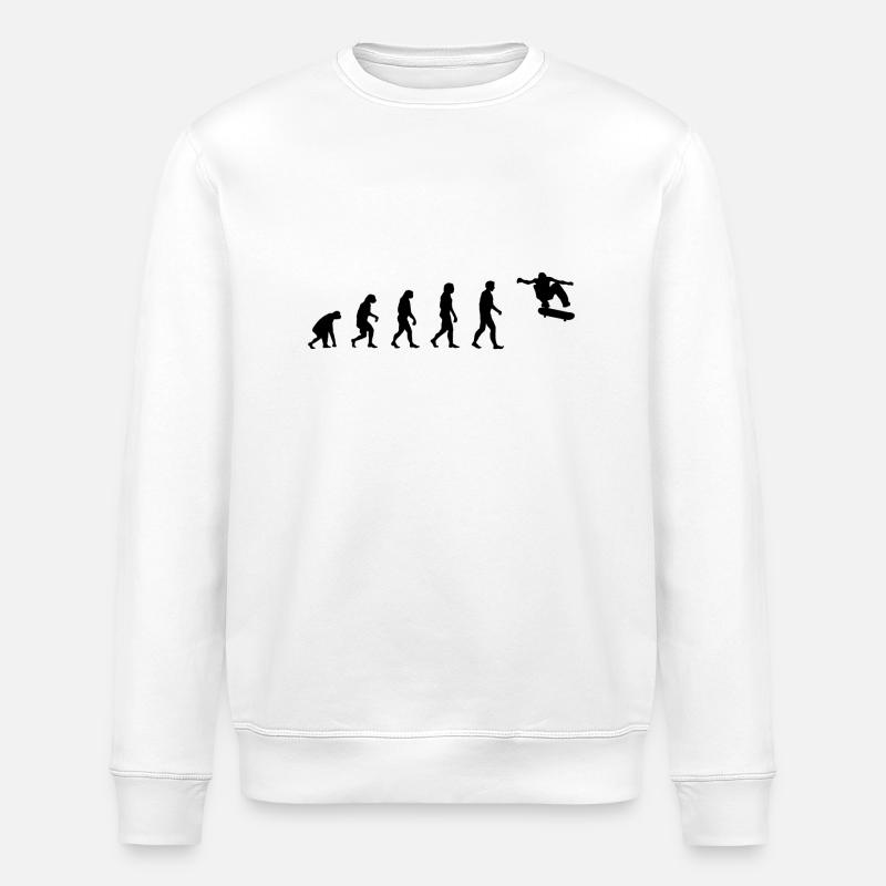 Evolution Skate - Stanley/Stella Unisex Bio-Sweatshirt ROLLER - Weiß