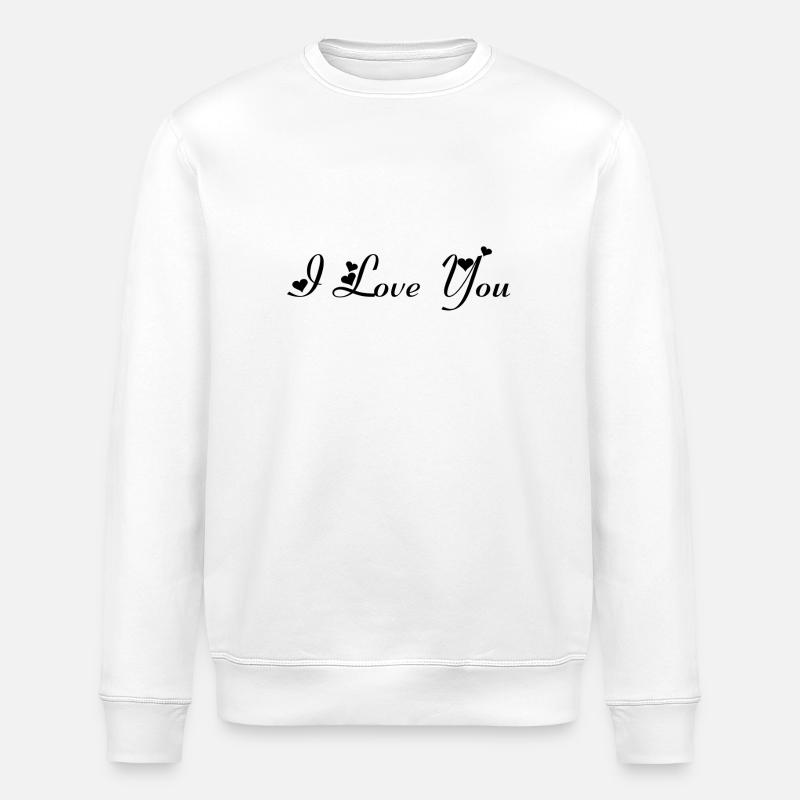ich liebe dich 2 - Stanley/Stella Unisex Bio-Sweatshirt ROLLER - Weiß