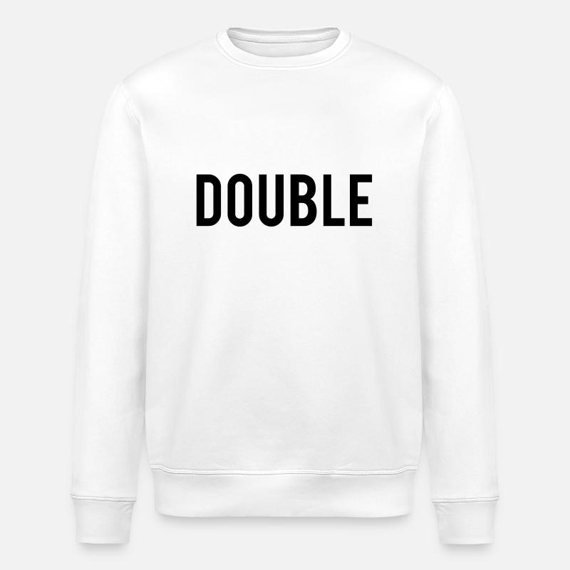 Double Trouble - Stanley/Stella ROLLER Unisex Organic Sweatshirt - white