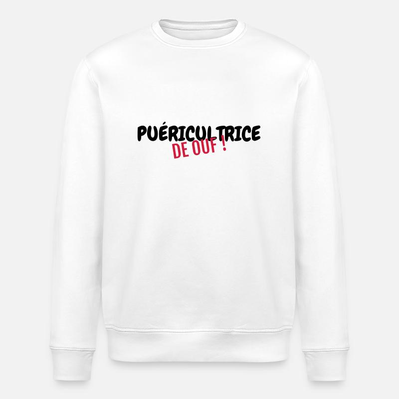 puéricultrice / puériculture / enfant / bébé - Sweat bio ROLLER Stanley/Stella Unisexe - blanc