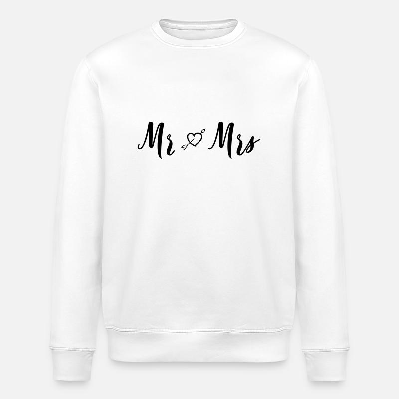mr_mrs_heart - Stanley/Stella Unisex Bio-Sweatshirt ROLLER - Weiß