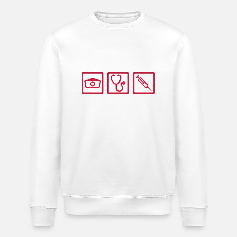Krankenschwester - Stanley/Stella Unisex Bio-Sweatshirt ROLLER - Weiß