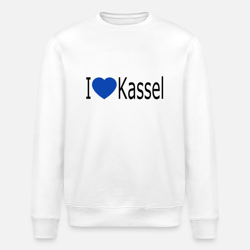 I love Kassel - Stanley/Stella Unisex Bio-Sweatshirt ROLLER - Weiß