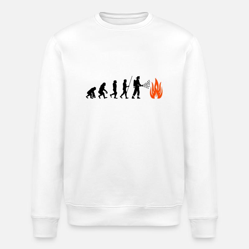 Évolution des pompiers - Sweat bio ROLLER Stanley/Stella Unisexe - blanc